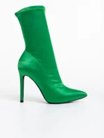 Дамски боти  зелени  от текстилен материал  Lionesse