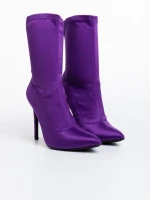 Дамски боти  лилави от текстилен материал  Lionesse