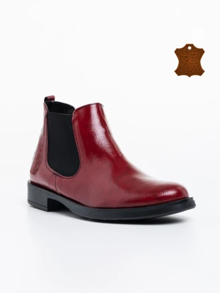 Дамски боти червени от естествена кожа Argenta