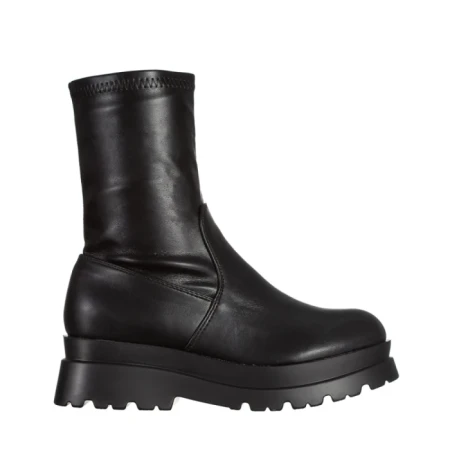 Дамски чизми  черни  от еко кожа  Ellery