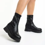 Дамски чизми  черни  от еко кожа  Ellery