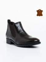 Дамски боти кафяви от естествена кожа Raeka