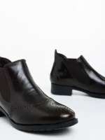 Дамски боти кафяви от естествена кожа Raeka