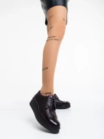 Всекидневни дамски обувки грена от естествена кожа Lawanda