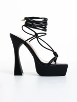 Дамски сандали  черни  от еко кожа  Kimbra