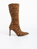 Дамски чизми леопард от текстилен материал Ernestine