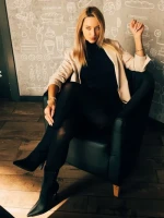 Дамски боти  черни  от текстилен материал  Vanice