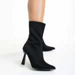 Дамски боти  черни  от текстилен материал  Vanice