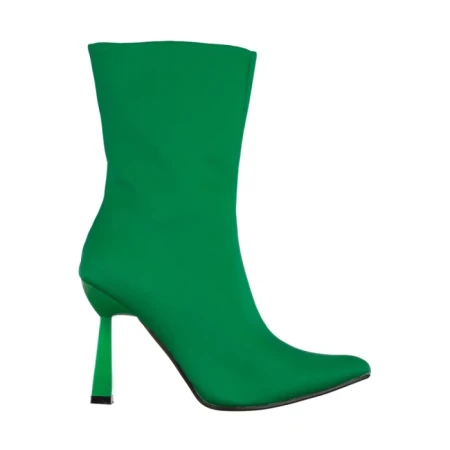 Дамски боти  зелени  от текстилен материал  Vanice