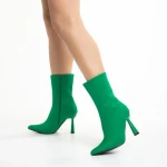Дамски боти  зелени  от текстилен материал  Vanice
