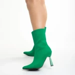 Дамски боти  зелени  от текстилен материал  Vanice