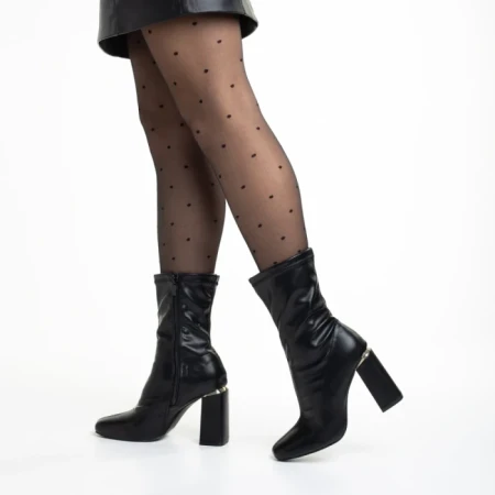 Дамски чизми черни  от еко кожа  Priyal