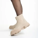 Дамски боти бежови  от еко кожа  Alodie