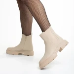 Дамски боти бежови  от еко кожа  Alodie