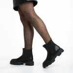 Дамски боти  черни  от еко кожа  Amorina