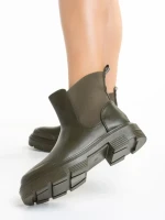 Дамски боти  зелени  от еко кожа  Amorina