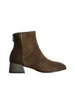 Дамски боти  зелени  от еко кожа и велур  Angeline