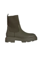 Дамски боти  зелени  от еко кожа и текстилен материал  Chiara