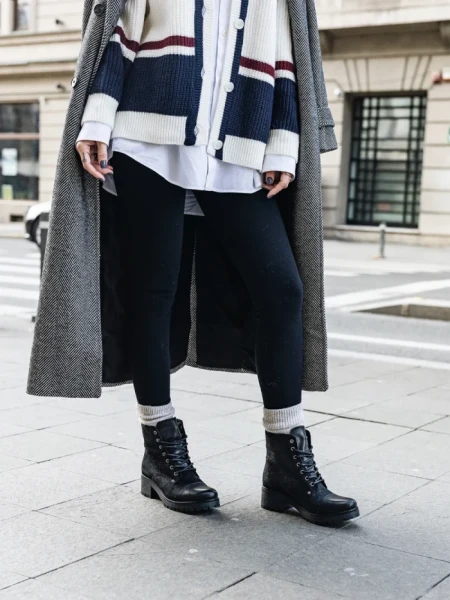 Дамски боти  черни  от естествена кожа Dariona