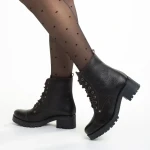 Дамски боти тъмно кафяви от естествена кожа Omelia