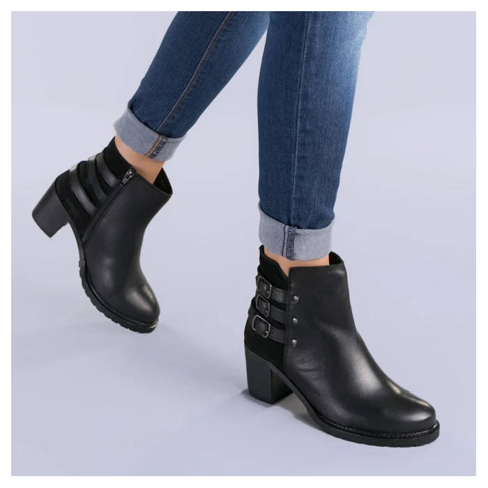 Боти от естествена кожа Figo черни