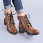 Боти от естествена кожа Dove камел