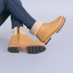 Чизми от естествена кожа Opera жълти