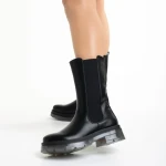 Дамски чизми  черни  от еко кожа  Avelyn