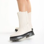 Дамски чизми бежови  от еко кожа  Avelyn