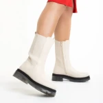 Дамски чизми бежови  от еко кожа  Avelyn