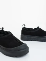 Дамски чизми черни от текстилен материал Devalia