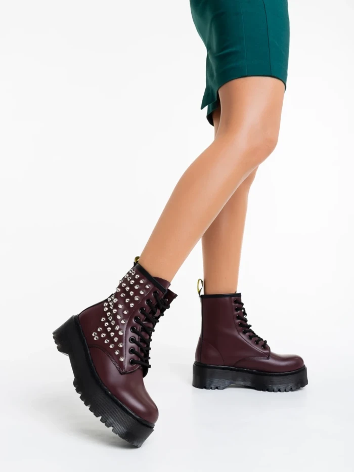 Дамски боти грена от еко кожа Nikitha