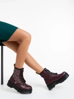 Дамски боти грена от еко кожа Nikitha