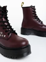 Дамски боти грена от еко кожа Nikitha