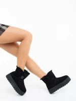 Дамски чизми черни от текстилен материал Andara