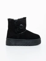 Дамски чизми черни от текстилен материал Andara