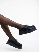 Дамски чехли черни от еко кожа Aulii