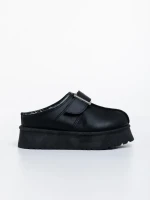 Дамски чехли черни от еко кожа Aulii