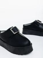 Дамски чехли черни от еко кожа Aulii