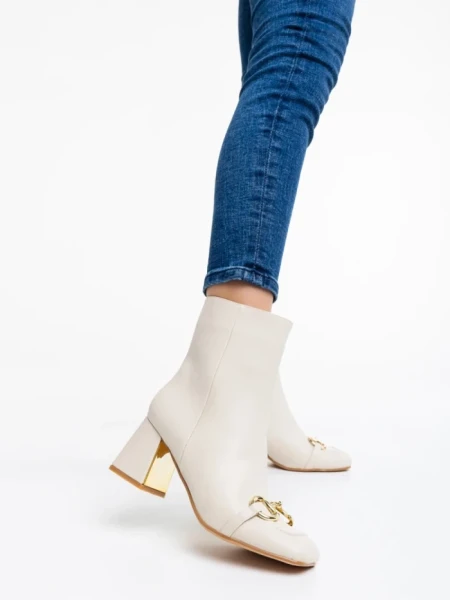 Дамски чизми бежови от еко кожа Aliah