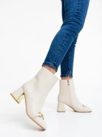 Дамски чизми бежови от еко кожа Aliah