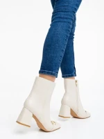 Дамски чизми бежови от еко кожа Aliah