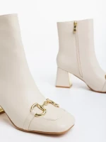 Дамски чизми бежови от еко кожа Aliah