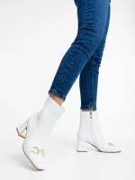 Дамски чизми бели от еко кожа Aliah
