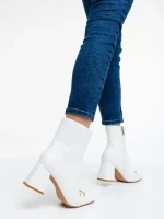 Дамски чизми бели от еко кожа Aliah