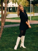 Дамски чизми бежови светло от еко кожа Karlee