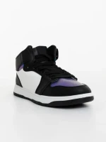 Мъжки спортни обувки тюркоаз с черно от екологична кожа Monty