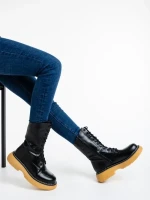 Дамски чизми черни от еко кожа Ailsa