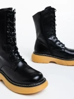 Дамски чизми черни от еко кожа Ailsa