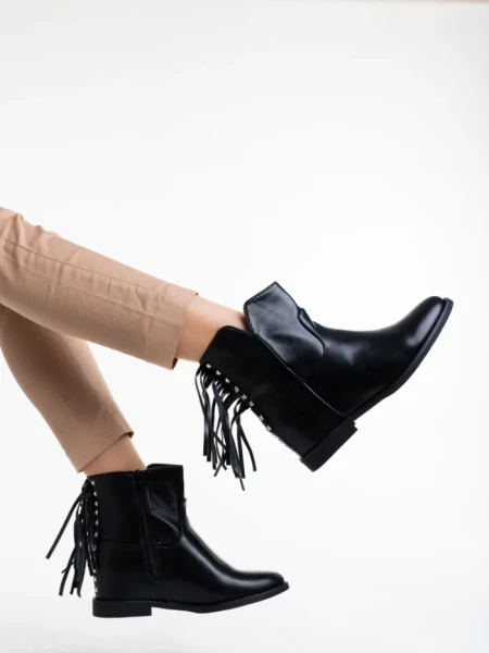 Дамски боти черни от еко кожа Charo